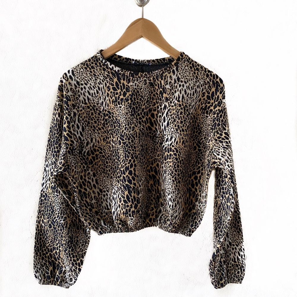 Zara cropped sweatshirt